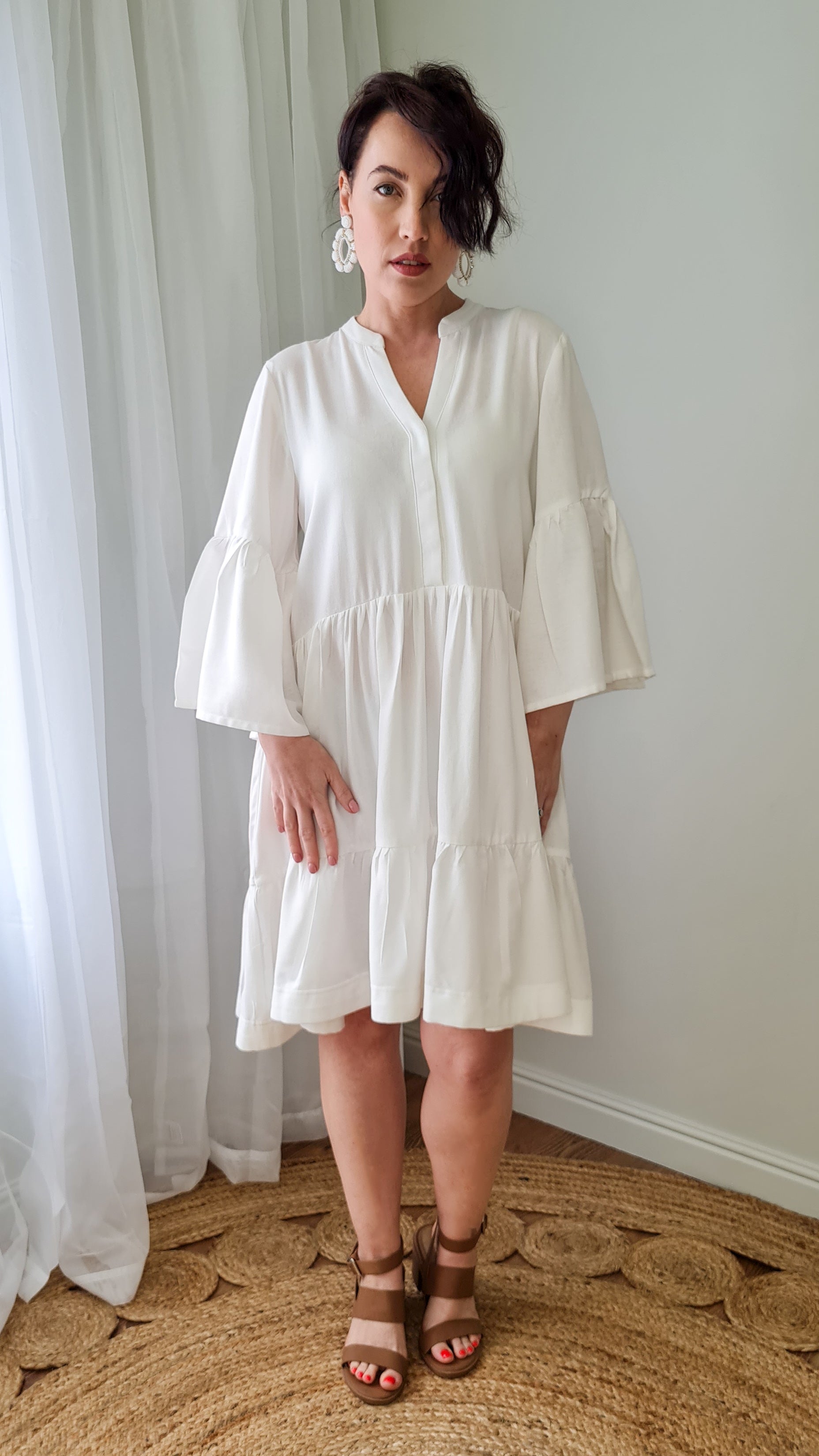 The Anneen Henze Annabelle Linen Dress - Off-White